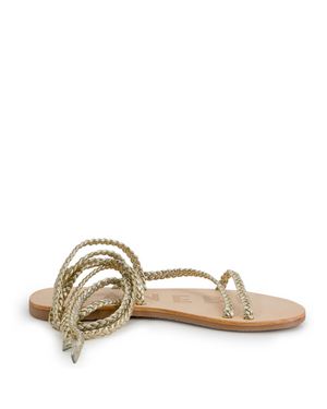 Braided Sandal Silver Leather