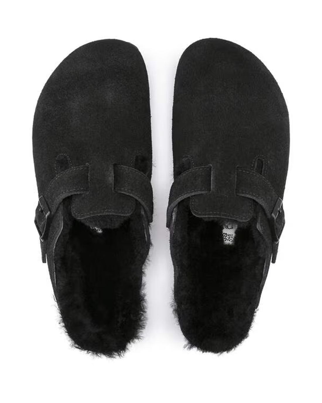 W Boston Shearling Black Suede/Leather 259881