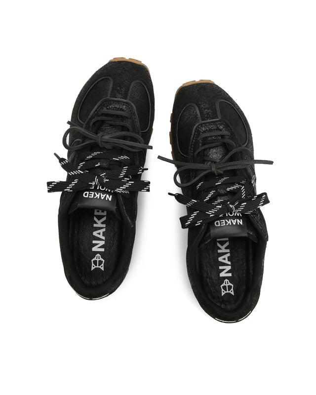 Lightning Black Distress Leather