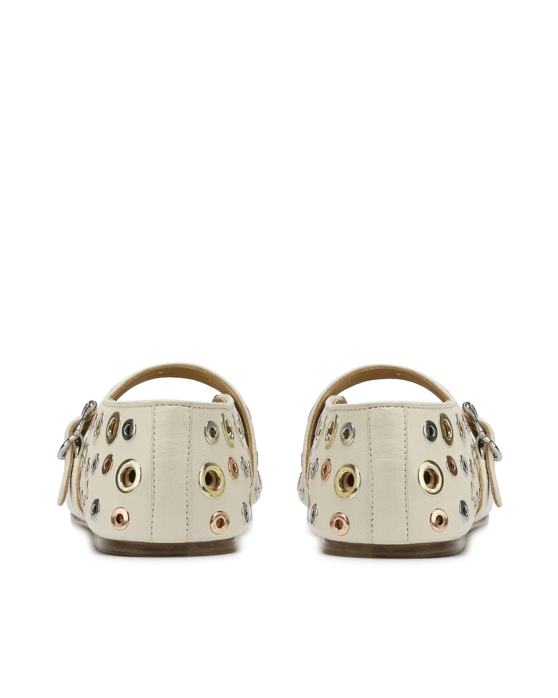 Alana Eyelet Bone Sheep Leather