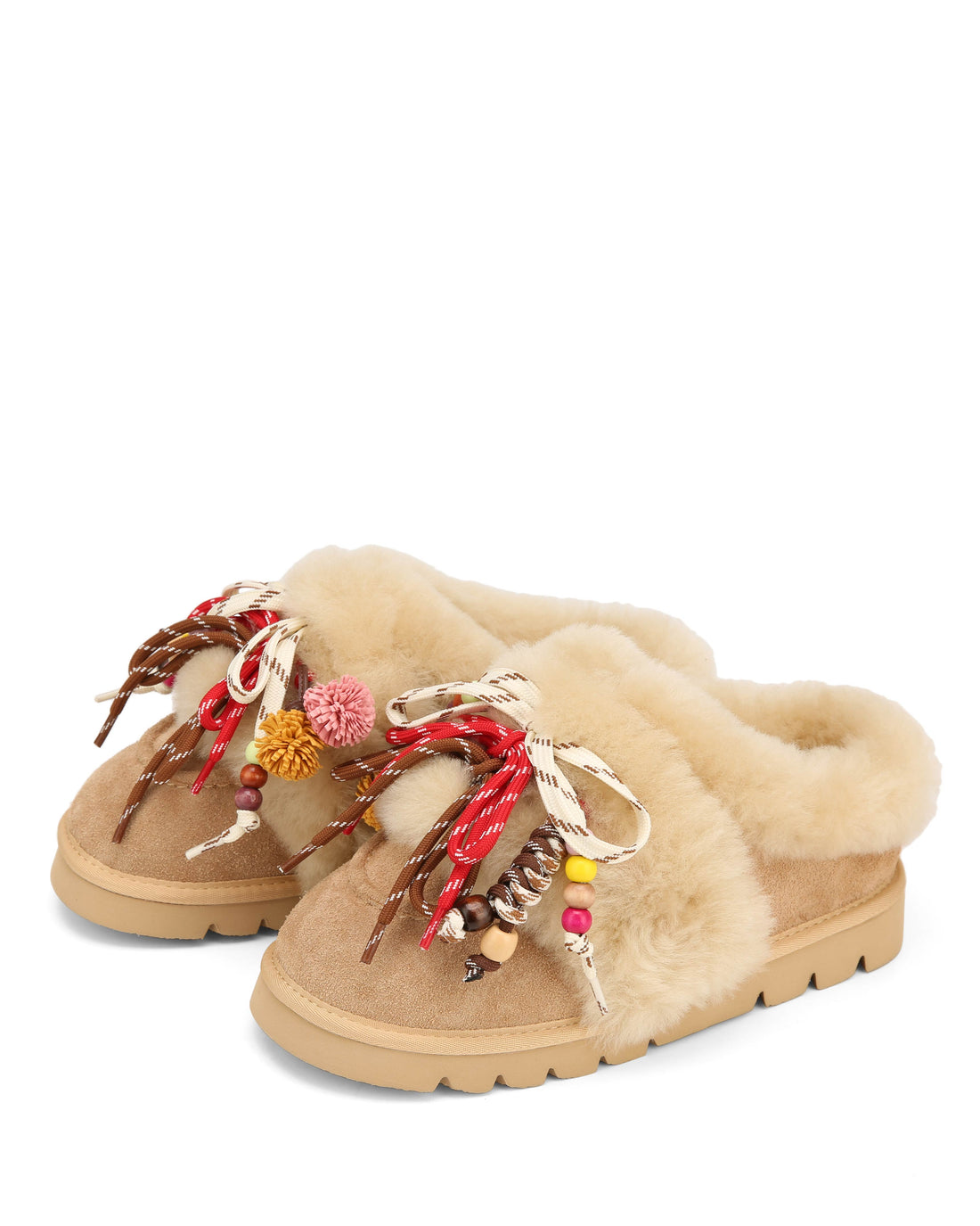 April Beige Hairy Suede