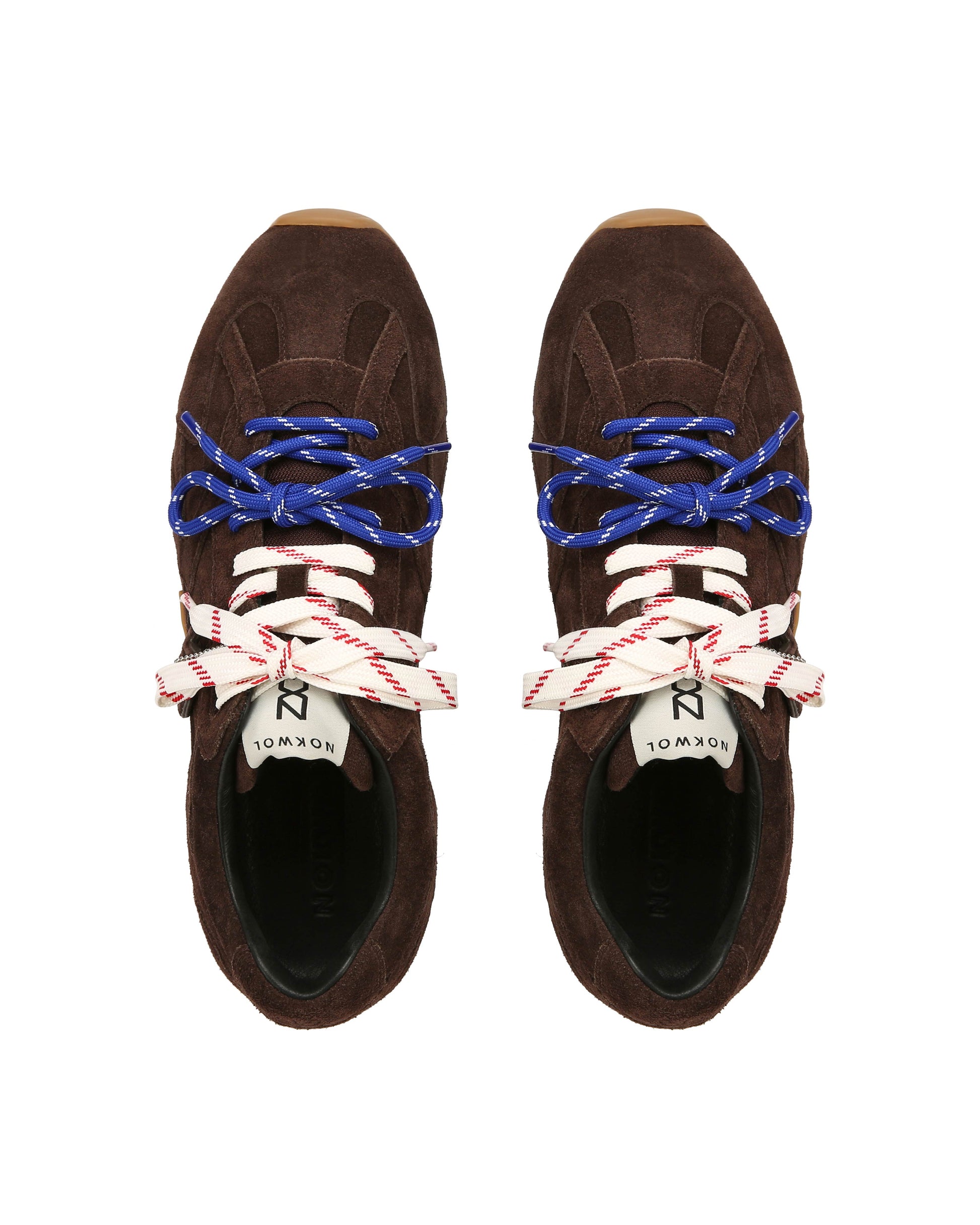 Atlas-M Brown Suede Sneakers - top style view