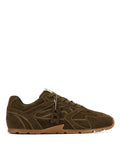 Atlas-M Khaki Suede Sneakers - side view