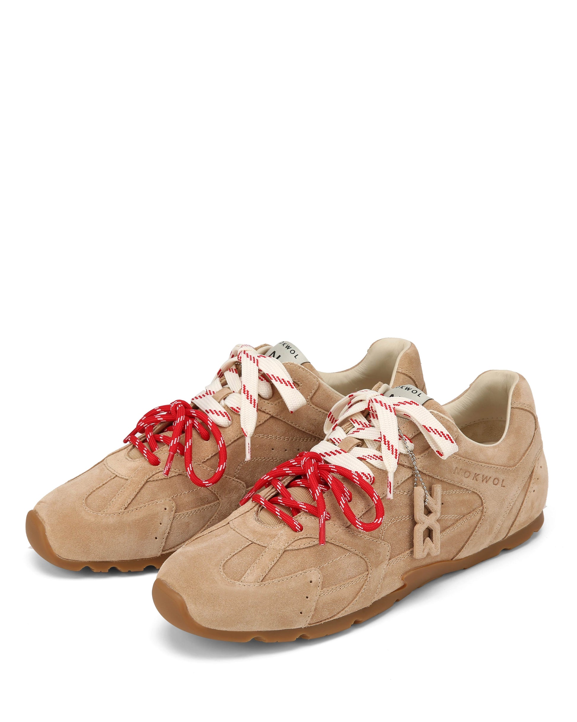 Atlas-M Sand Stone Suede Sneakers - pair style view