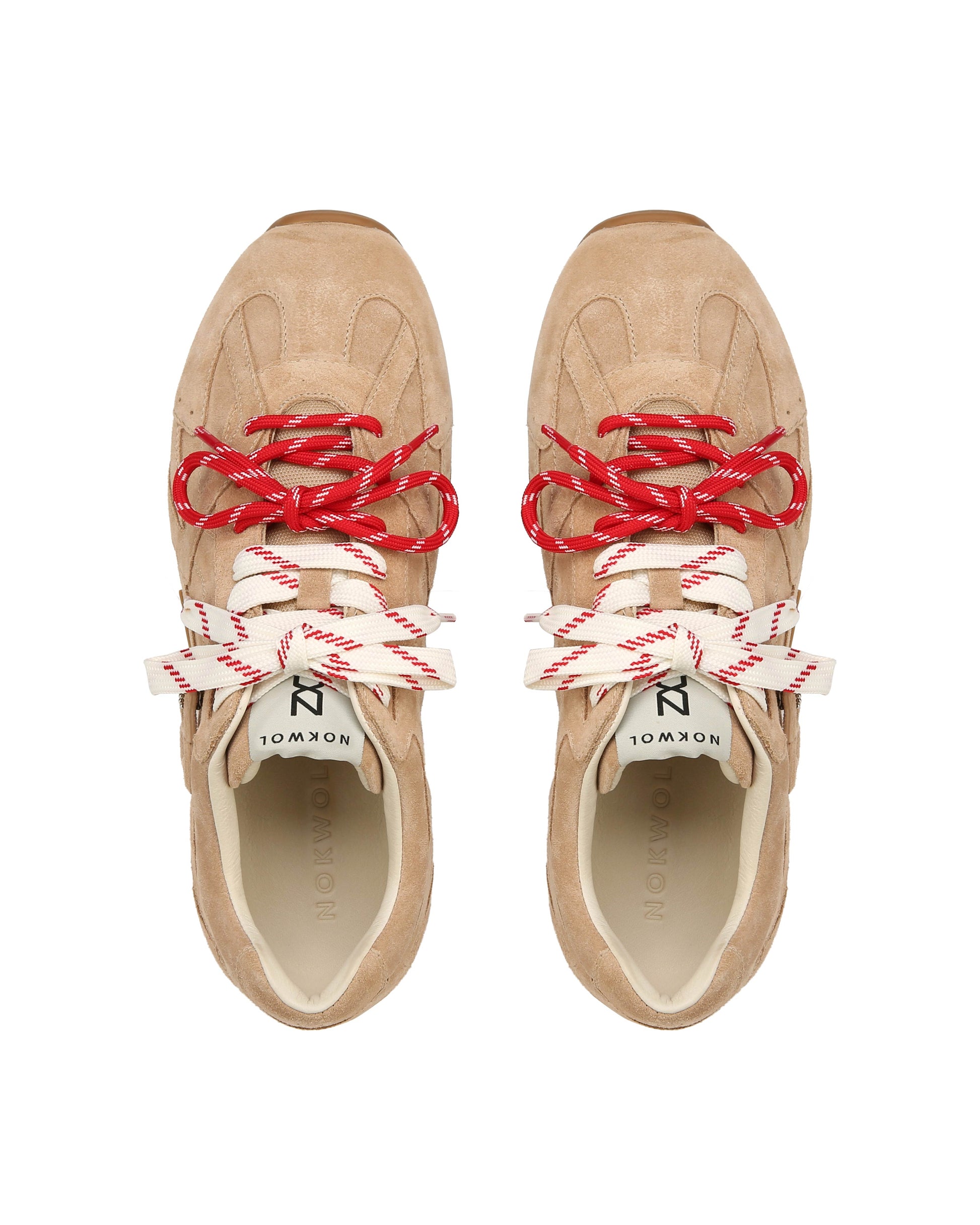 Atlas-M Sand Stone Suede Sneakers - top style view