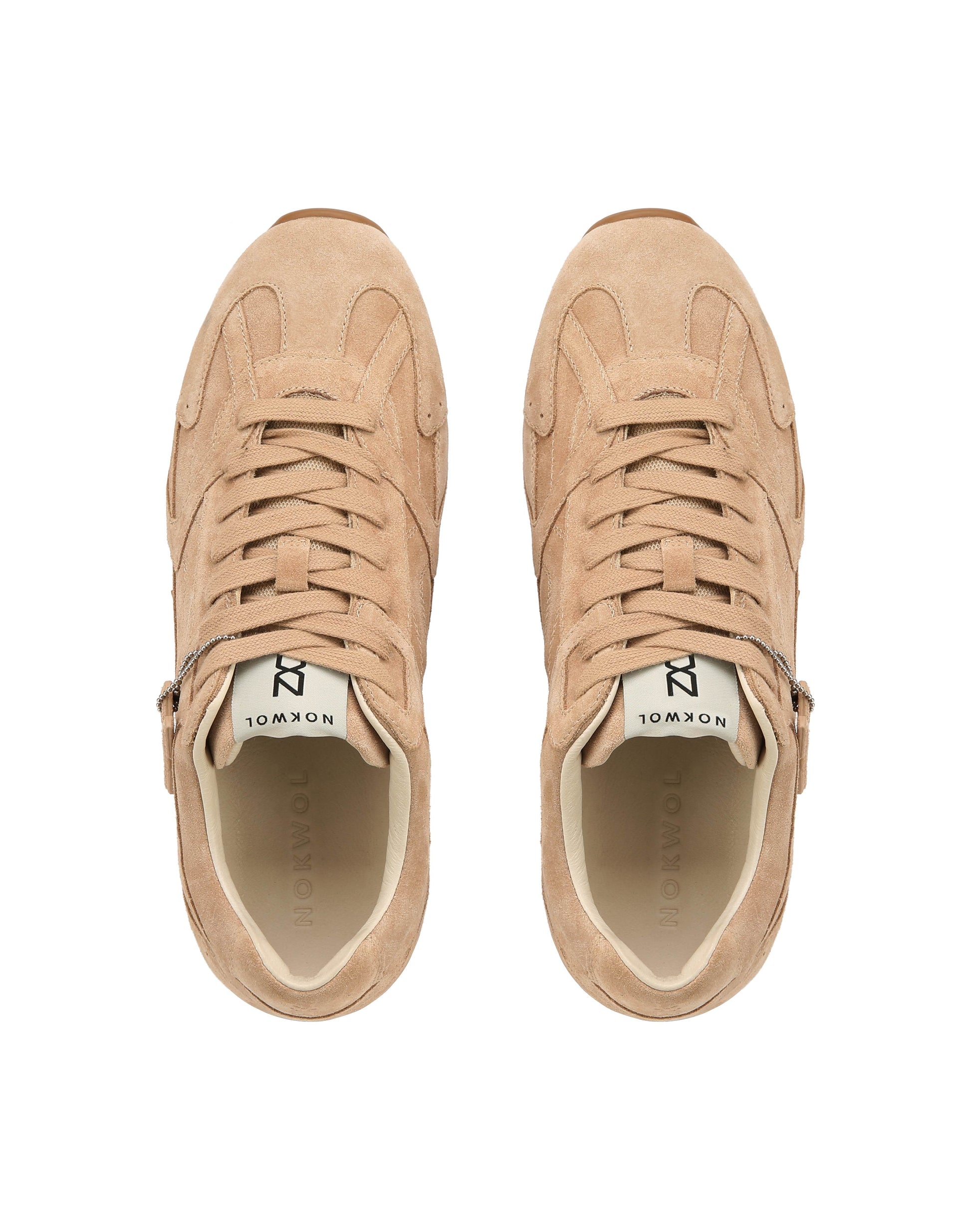 Atlas-M Sand Stone Suede Sneakers - top view