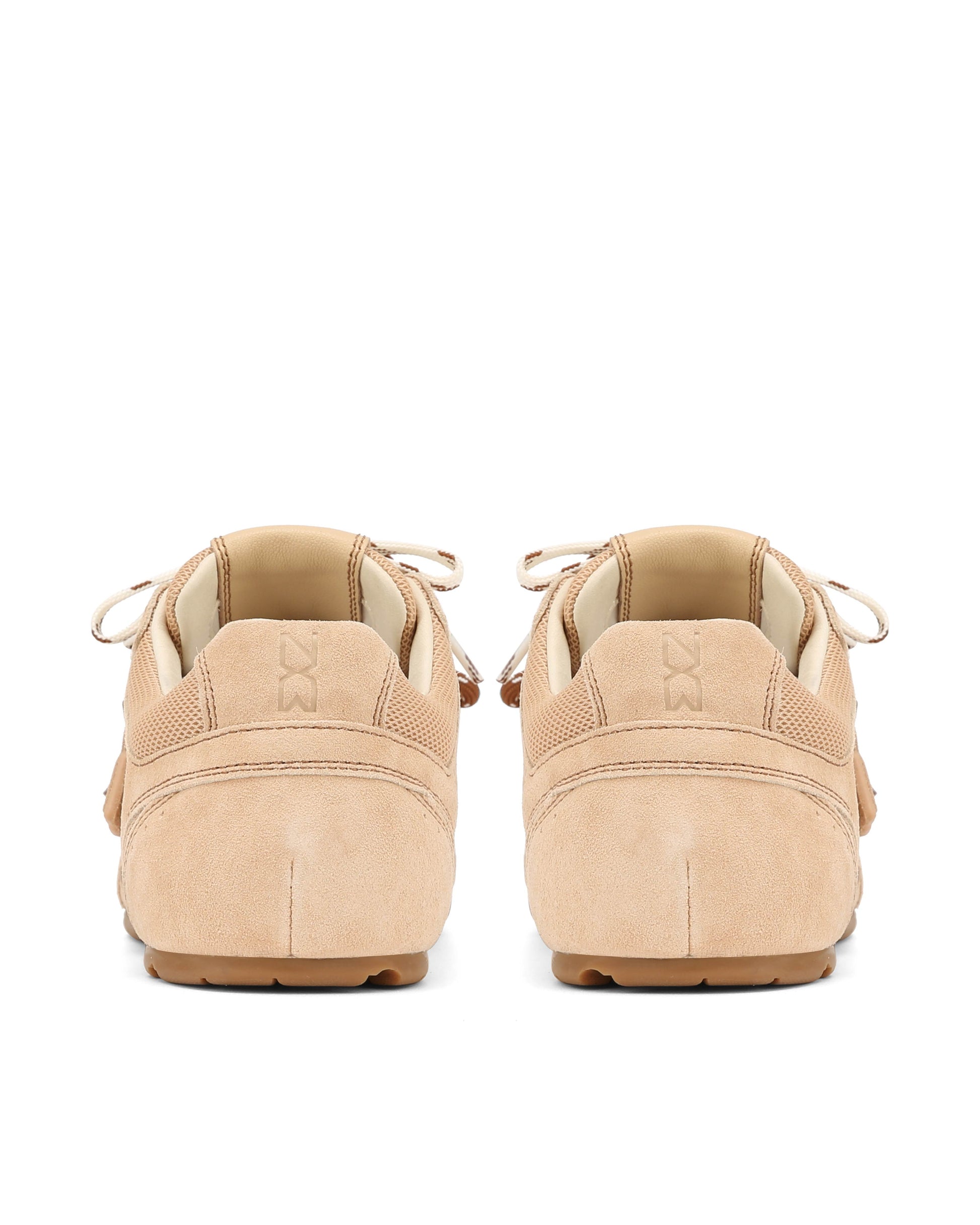Atlas Mesh Beige Suede Sneakers - back view