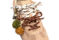 Atlas Mesh Beige Suede Sneakers - lace view close up