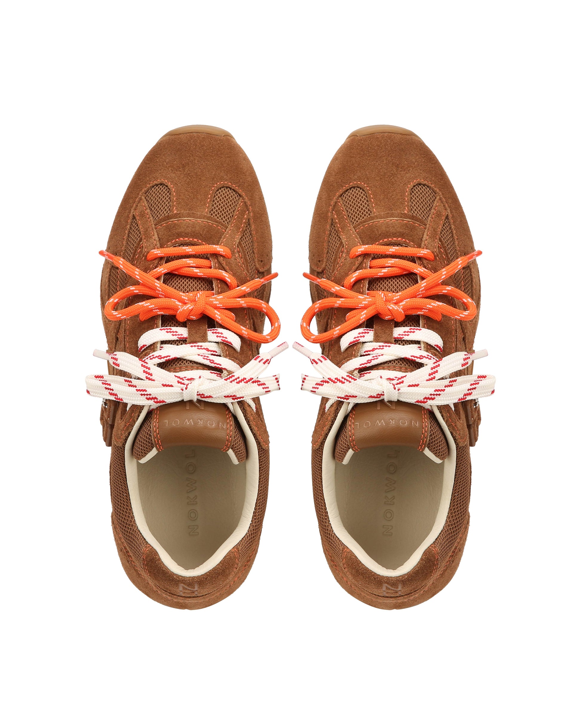 Atlas Mesh Tan Suede Sneakers - top view