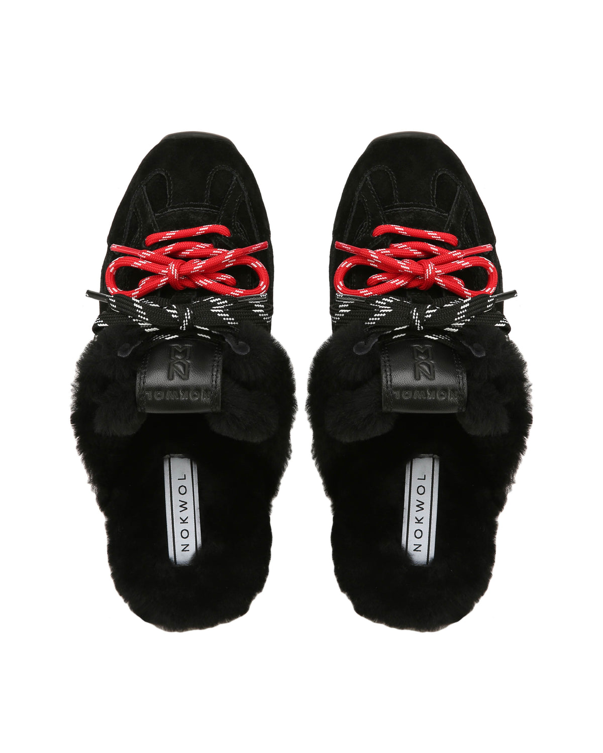 Atlas Mule Black Suede Mules - top view