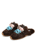 Atlas Mule in Brown Suede - pair view