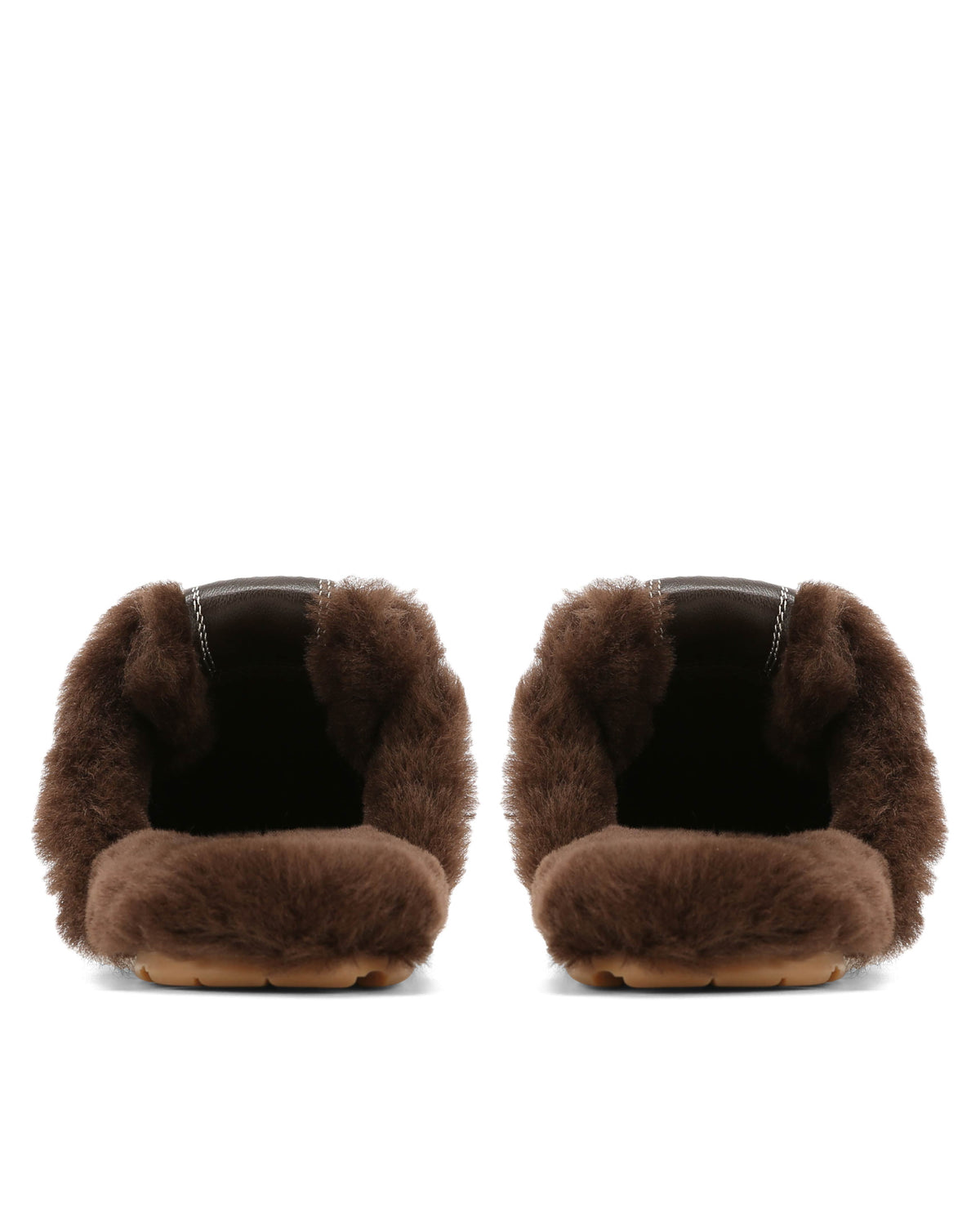Atlas Mule in Brown Suede - back view