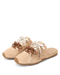 Atlas Slide Beige Suede Mules - pair view