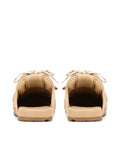 Atlas Slide Beige Suede Mules - back view
