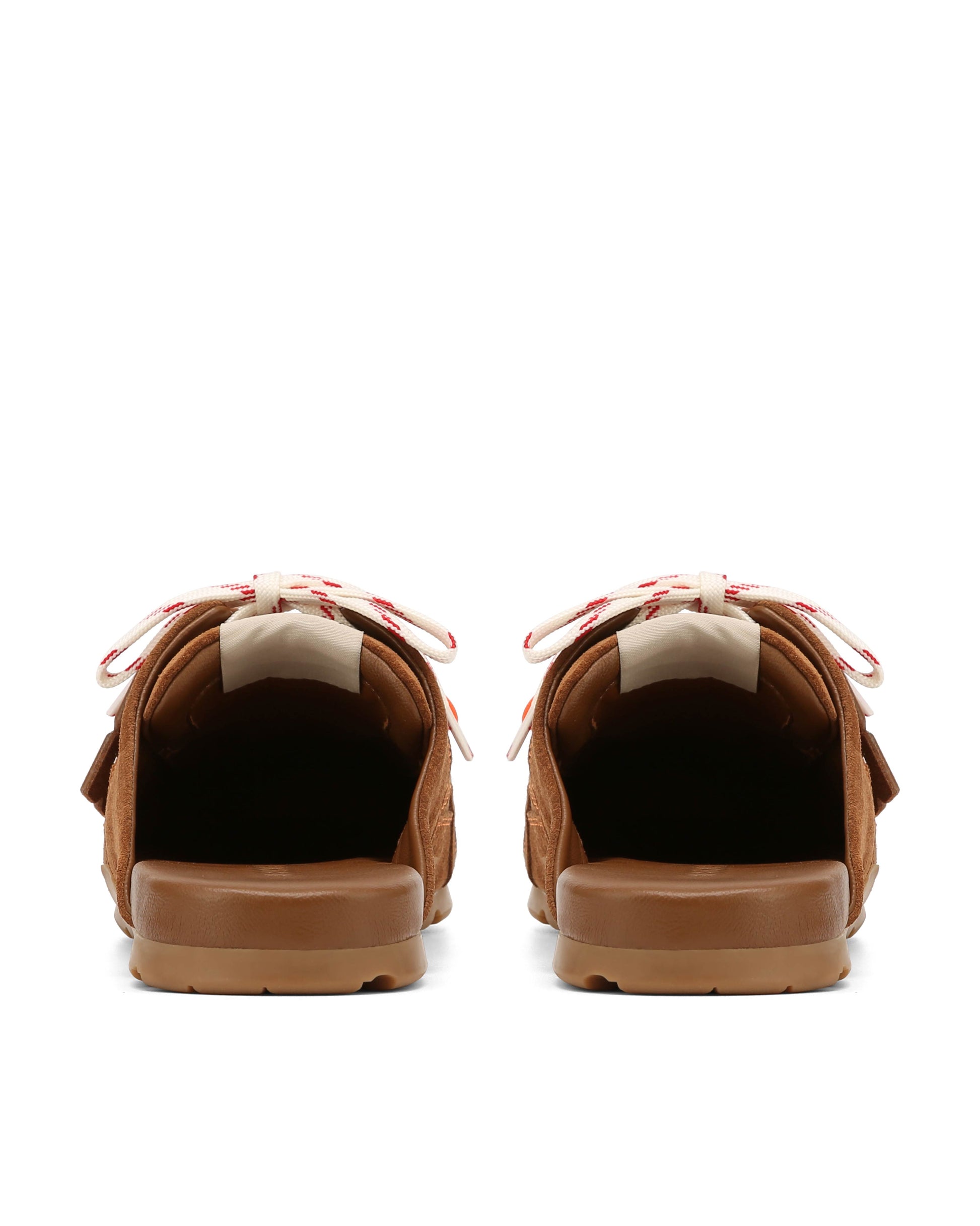 Atlas Slide-M Tan Suede Mules - back view