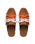 Atlas Slide Tan Suede Mules - top view