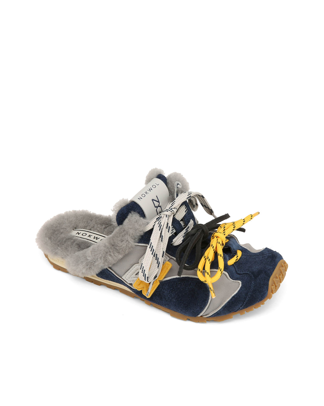 Beat Mule Navy Hairy Suede/Nylon