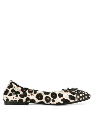 Cambria Cow Print Pony/Spot Toe