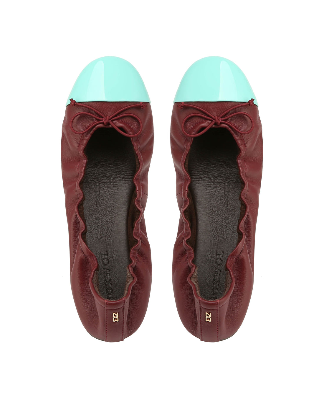 Cambria Burgundy Leather/Mint Toe