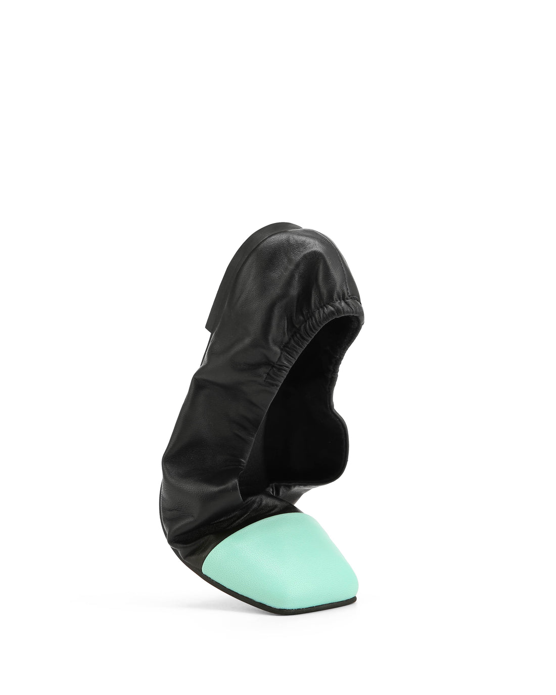 Clemmi Black Leather/Mint Toe