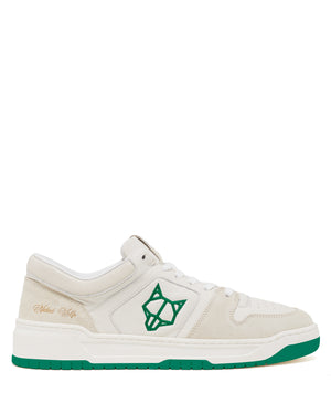 CM-01 Off White/ Green Leather Suede Combo