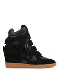 Eden Black Wedge Sneakers - Nokwol