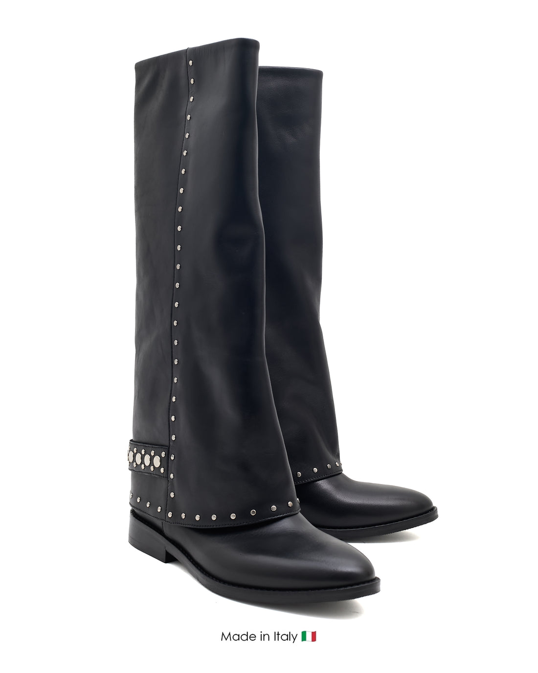 Isabel Black/Nickel Leather