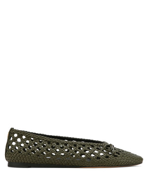 Leni Weave Khaki Leather