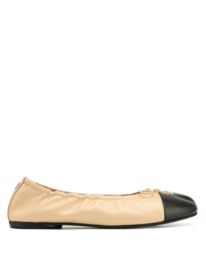 Madison Beige Leather/Black Toe