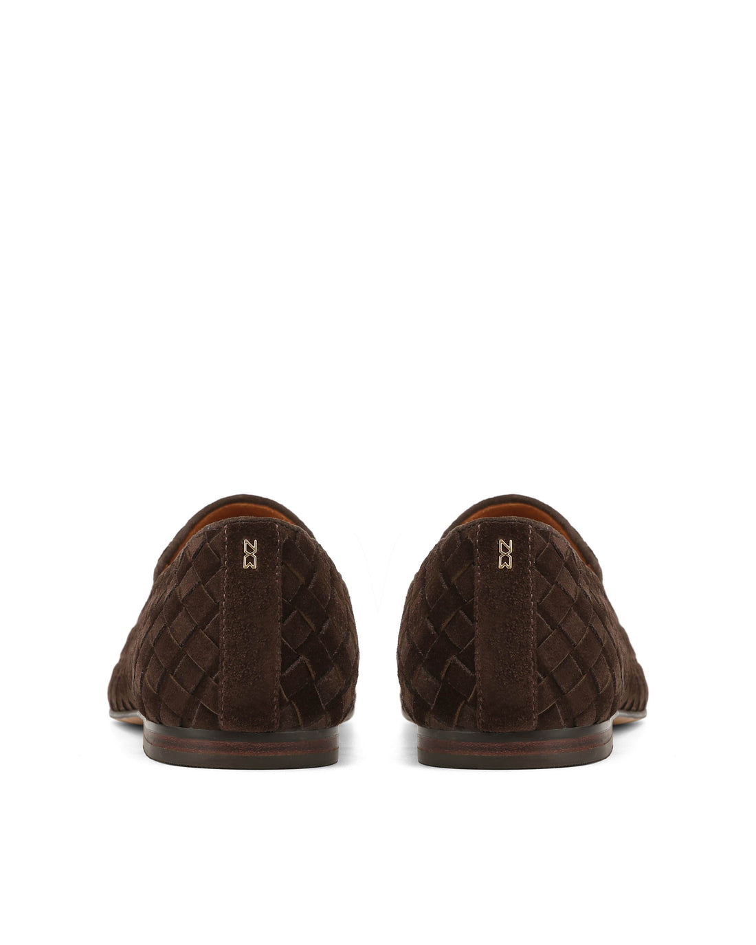 Nav M Brown Small Weave Suede