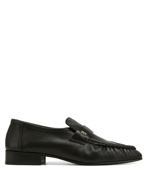 Swifty Black Glazed Leather