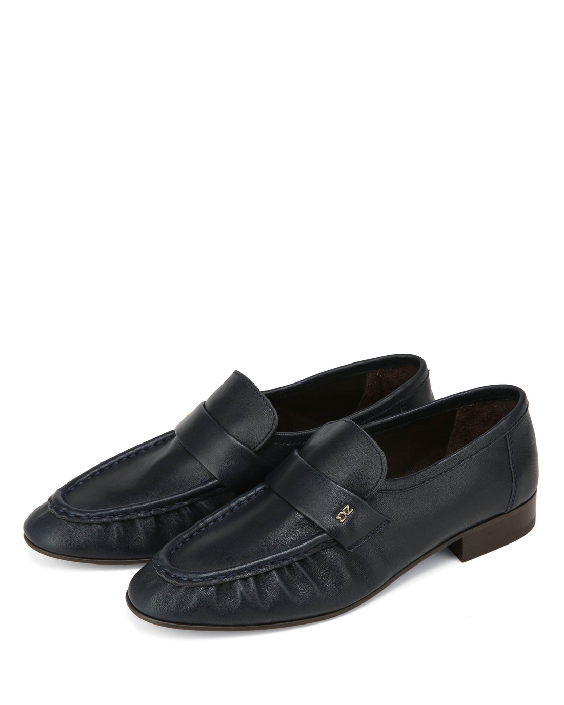 Swifty Navy Glazed Leather