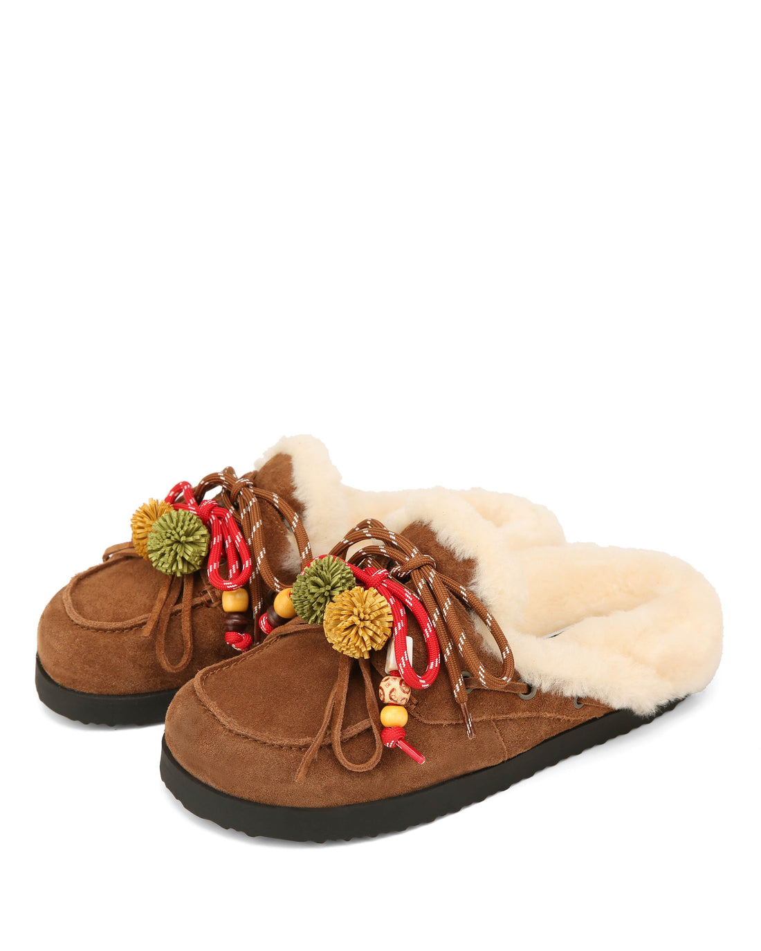 Tegan Fur Tan Suede