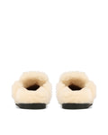 Toby Fur Mushroom Suede Mules - back view