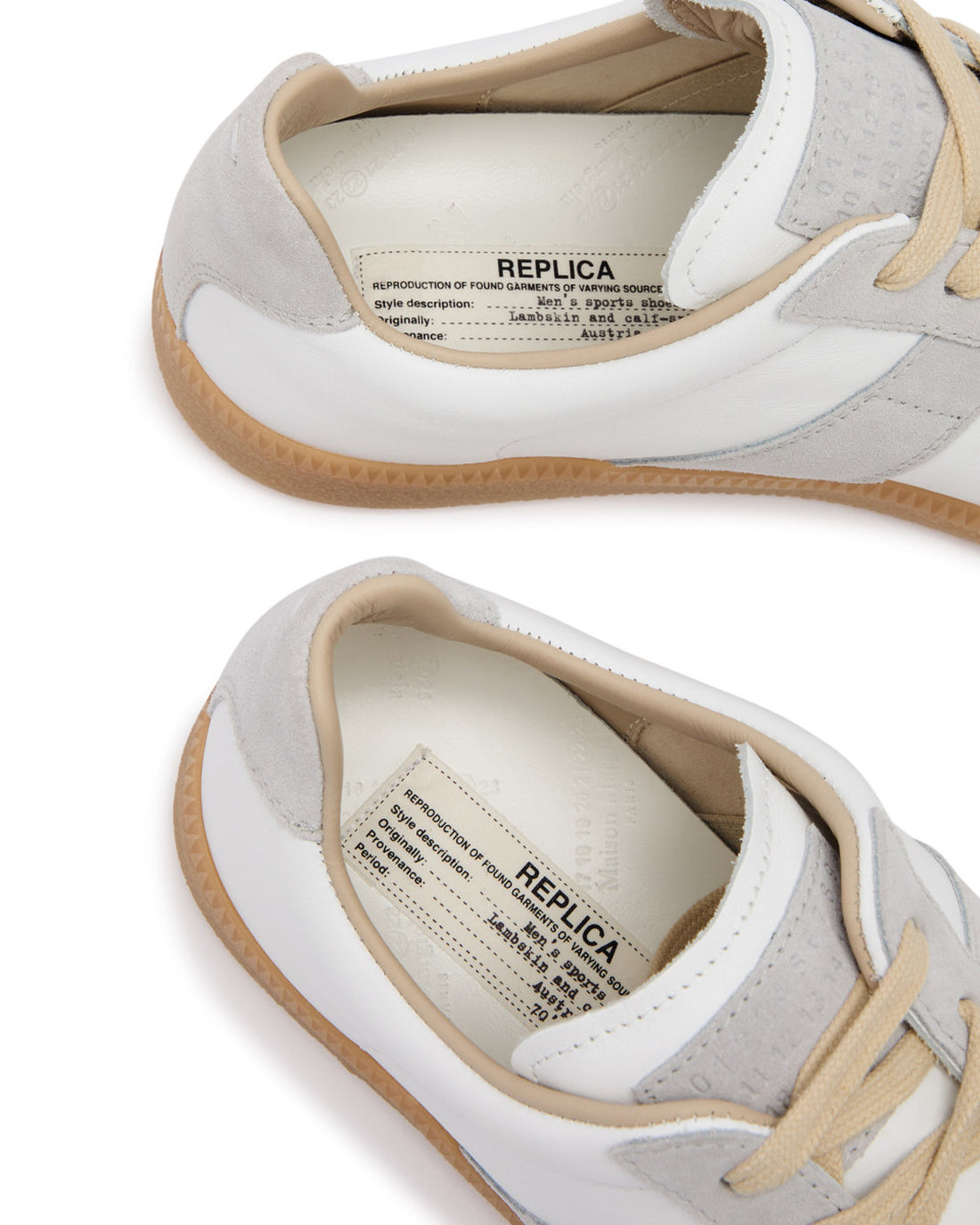 W Replica Dirty White Calf Leather