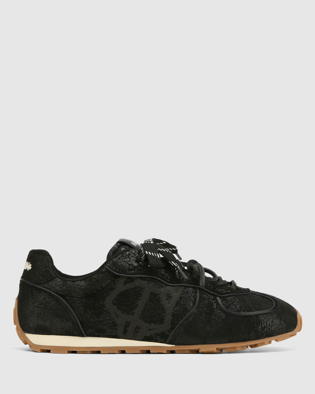 Lightning Black Distress Leather